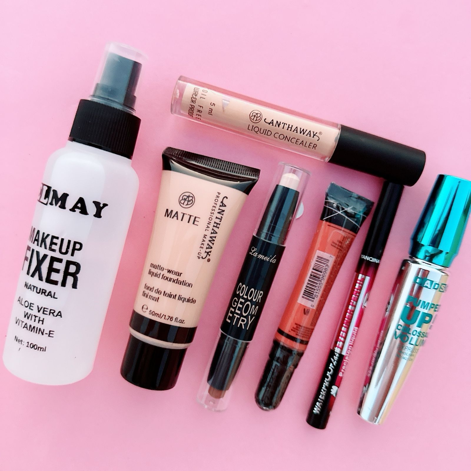 Makeup Deal of 07 - Makeup Fixer + Foundation Tube + Wonder Stick + Pro Concealer + 36H Liner + Mascara & Liquid Concealer
