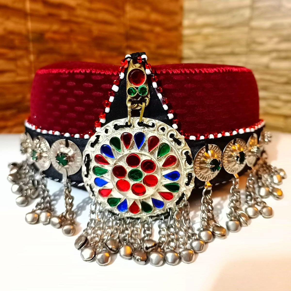 Halima Sultan style Handmade Cap for Women & Girls with Jewellery