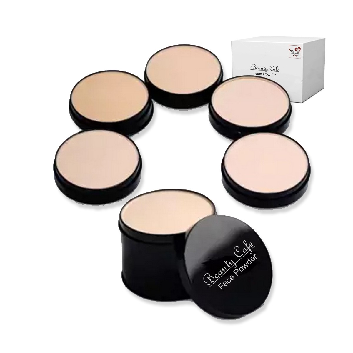 5 Color Kit - 5 In 1 Compact Face Powder - Face Loose Finishing FacePowder Makeup