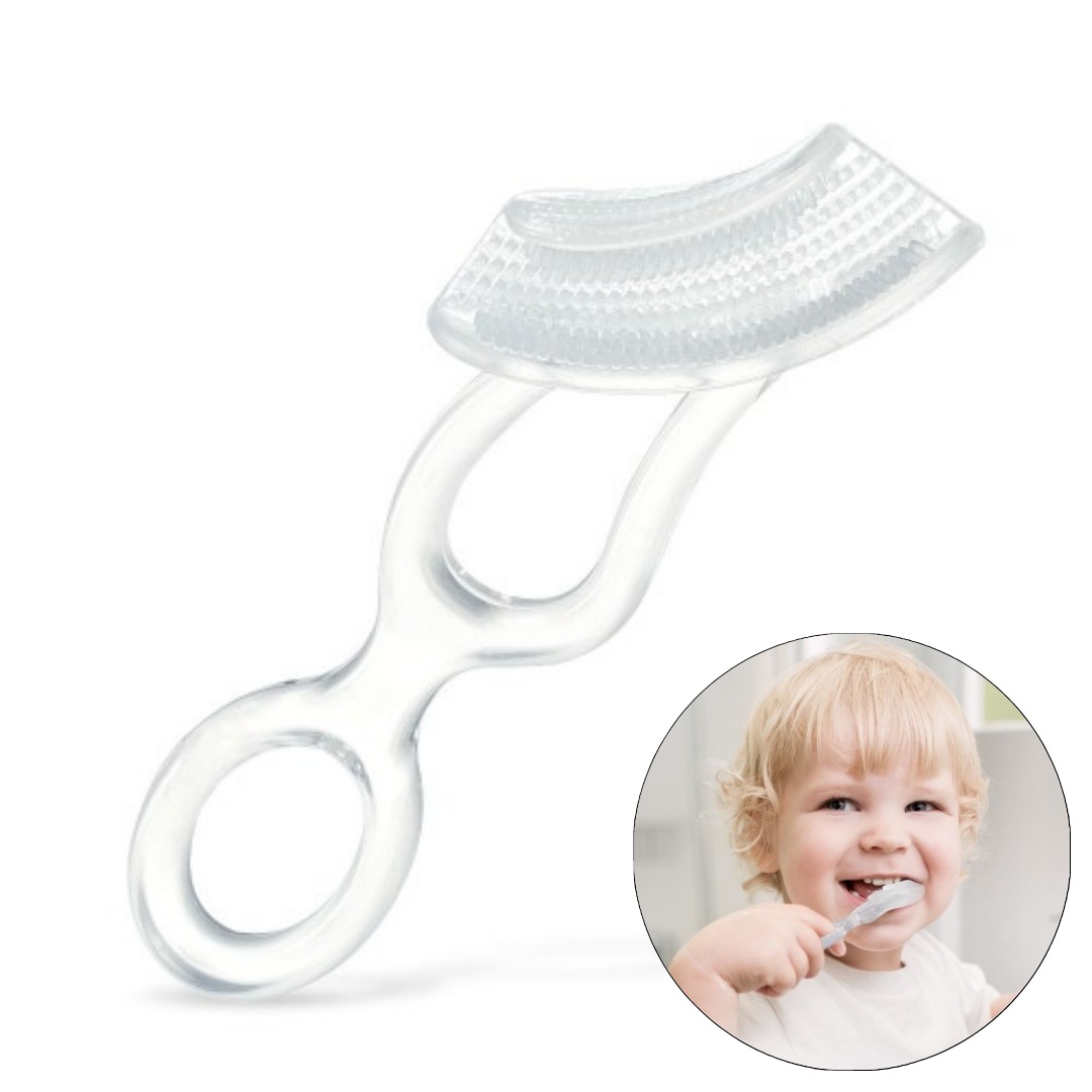 1 Pcs Baby Teething Toothbrush - Food-Grade Silicone, BPA-Free, Non-Slip Handle - Soothes Gums, Promotes Sensory Development - Suitable for Babies 6-12 Months