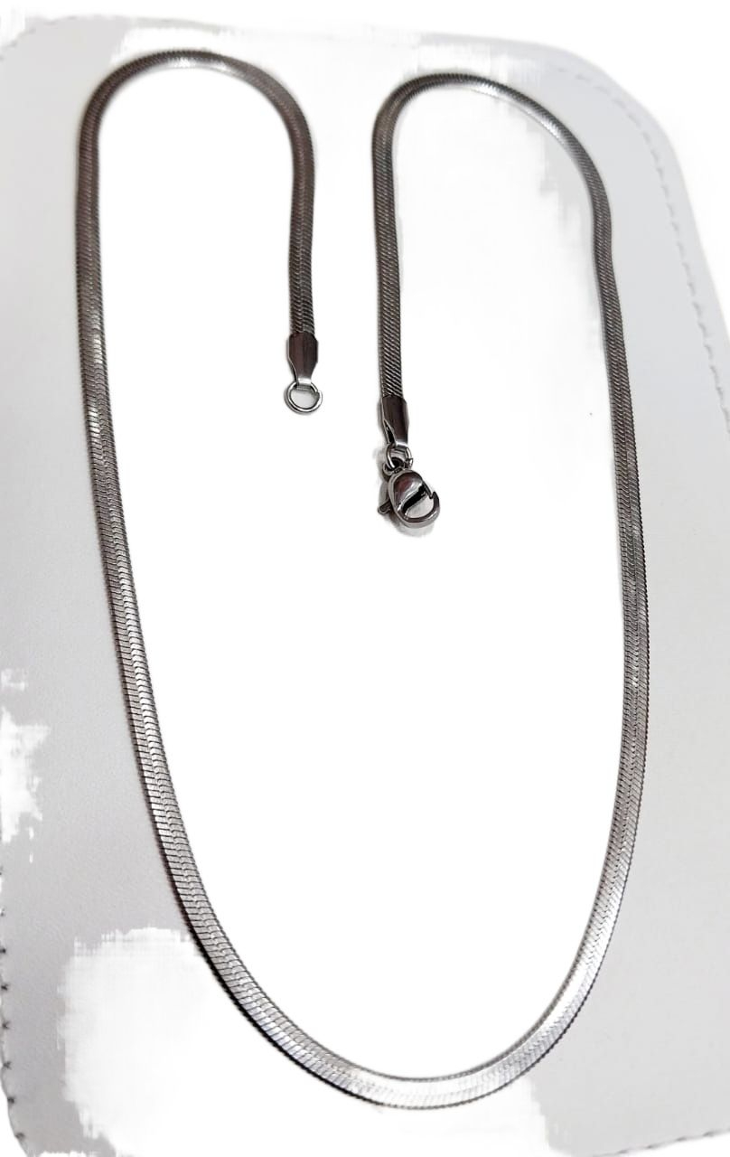 Snake Chain In Silver Life Time Color Warranty Fore Man-Boys