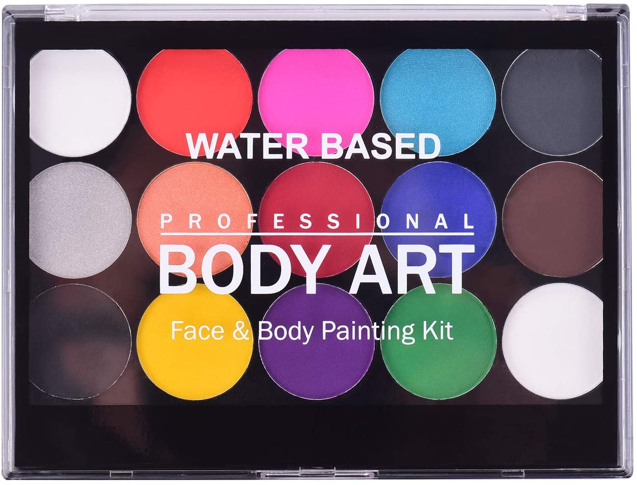 Body Painting Face Paint Kit, 15 Color Professional Palette Washable