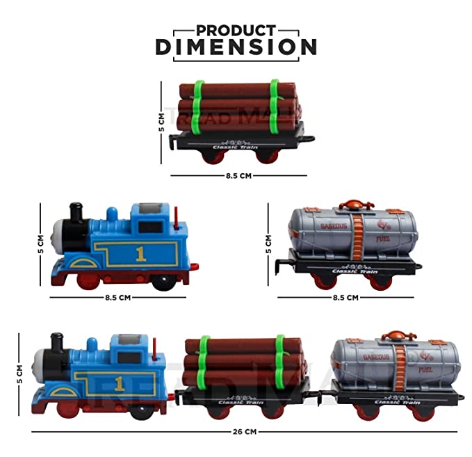 Thomas and Friends Cartoon Toy Train Track Set with Sound for Kids - 11 Pcs