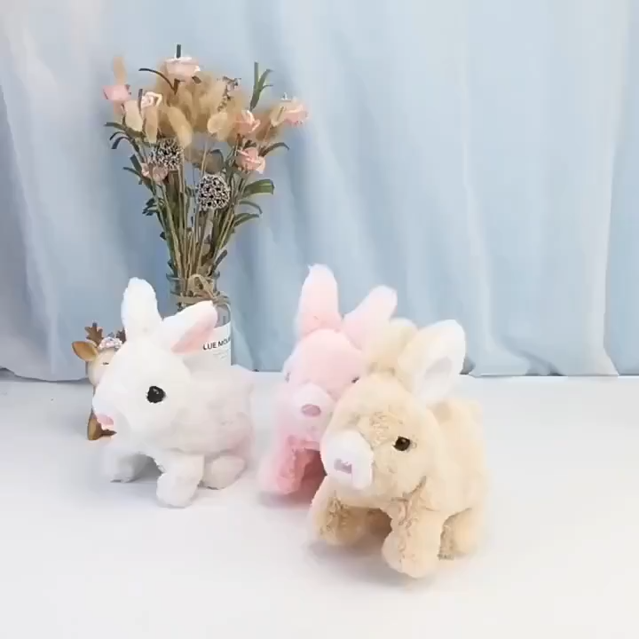Walking Rabbit & Dog Toy for Kids | Battery Operated Interactive Plush Pet Toy | Walking, Sound & Tail Wagging Toy | Cute Gift for Boys & Girls