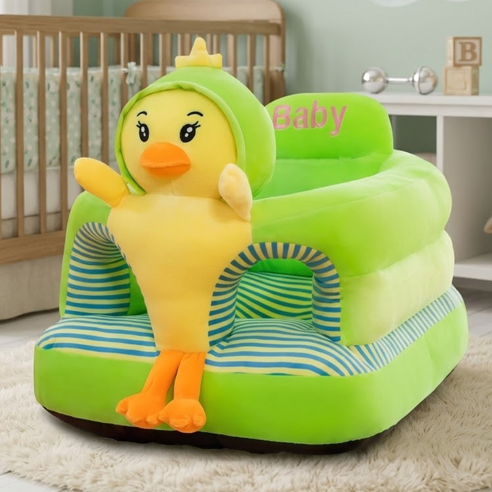 New Plush Animal-Themed Baby Sofa Booster Seat - Soft Comfort for 6-12 Months