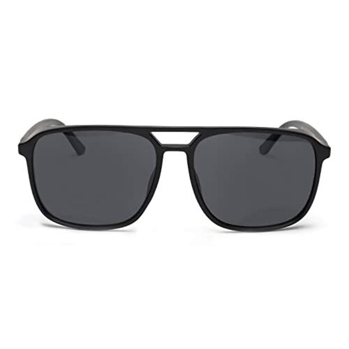 AlRashid Shopping Store 100% Square Frame Black Sunglasses For Men With Box & Clean Cloth