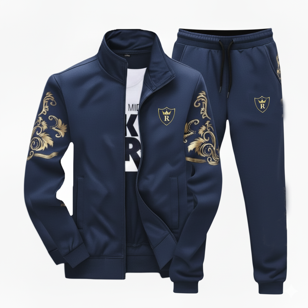 Richman  Men's Tracksuit Set Full Zip Long Sleeve Jogging Running Sweatsuits(Zipper & Pant) - Zipper Tracksuits - Winter Clothes For Men - Jackets For Men - Mens Jackets