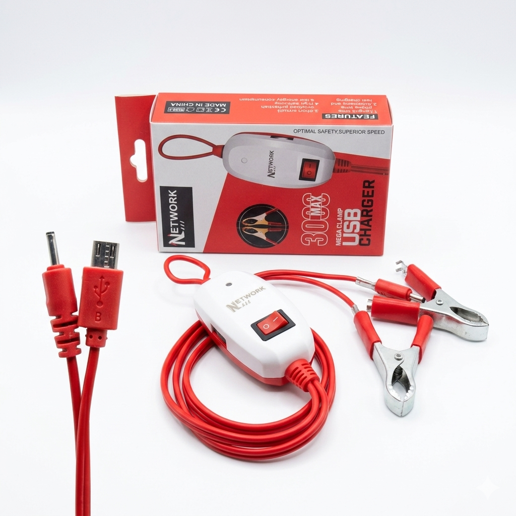 Multi Pin Battery Charging Cable 30A Max | USB Charger with Android & Small Pin Support for Batteries