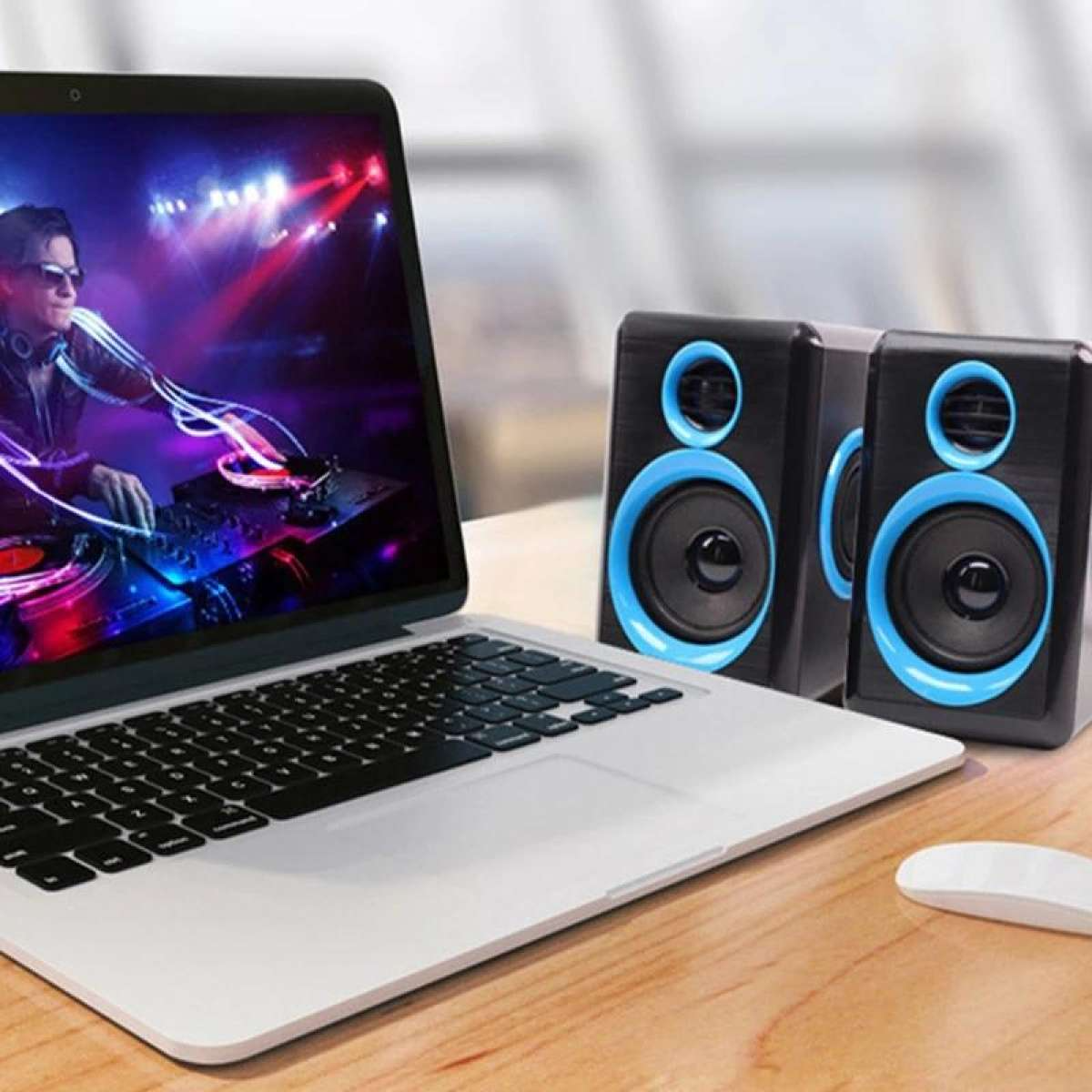 Imported FT-165 Prime USB Speakers - Wired Speaker with Heavy Bass Woofer, USB and AUX Connectivity, Compatible with Computer, Laptop, Mobile, and Tablet