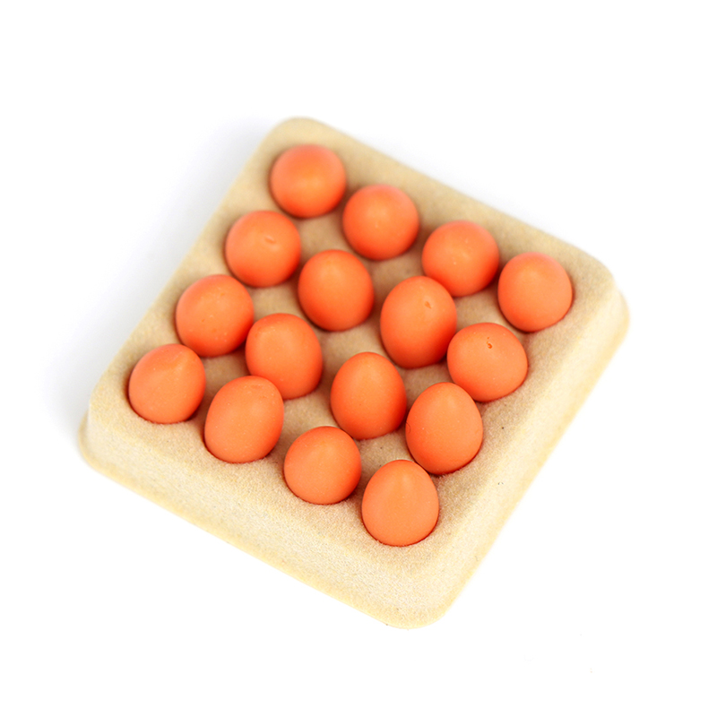 1:12 Dollhouse Miniature Eggs Kitchen Food Model (Tray+16Pcs Eggs ...