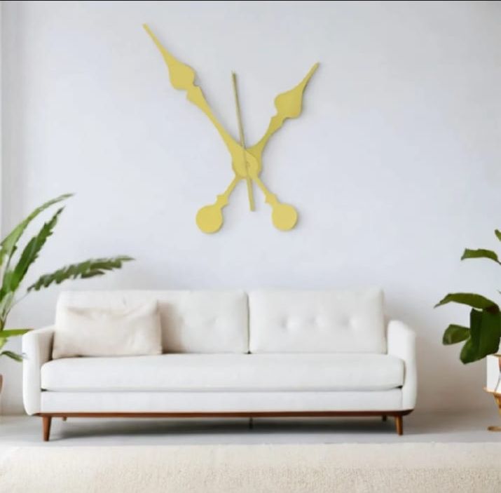 Wall Clock Replacement Machine (Movement-tik tik)  (Glowing Digits) (28MM LONG Neck) (12 inch Needles) ( Sea Rose Smooth)