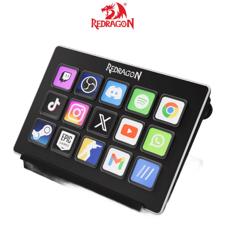 Redragon SS-550 Streamcraft 15 Customized LED keys Stream Desk for ...