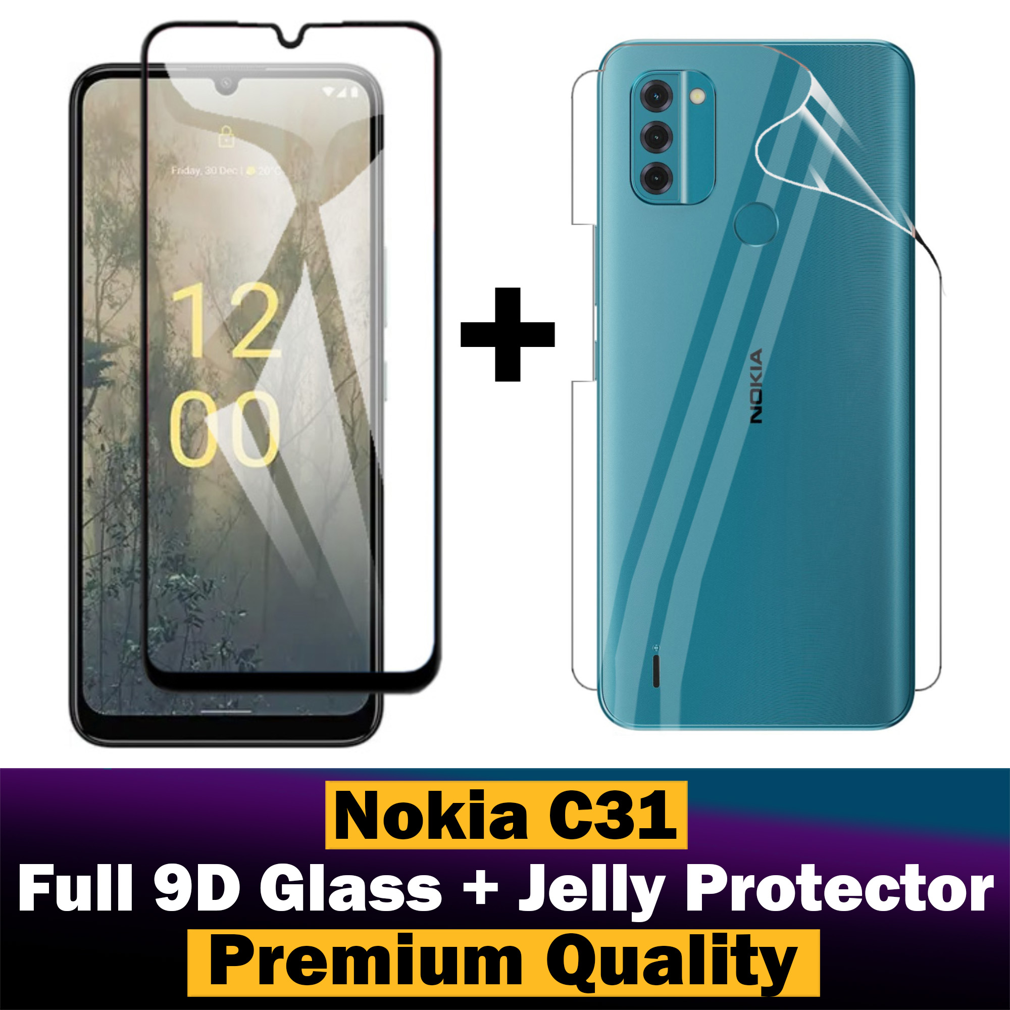 Coque Pour Nokia 2.3 6.2 Transparente + 2 Pack Verre trempé Protection