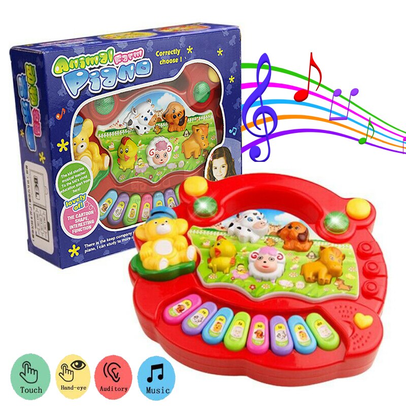 Musical Educational Animal Farm Piano Developmental Music Toys for Baby Kids Electronic Keyboard Music Development Kids Toy Instruments