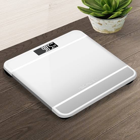 180KG Electronic Digital Body Weight Scale with LCD Display, Tempered Glass Bathroom Weighing Machine, High Accuracy, Step-On, Battery Included