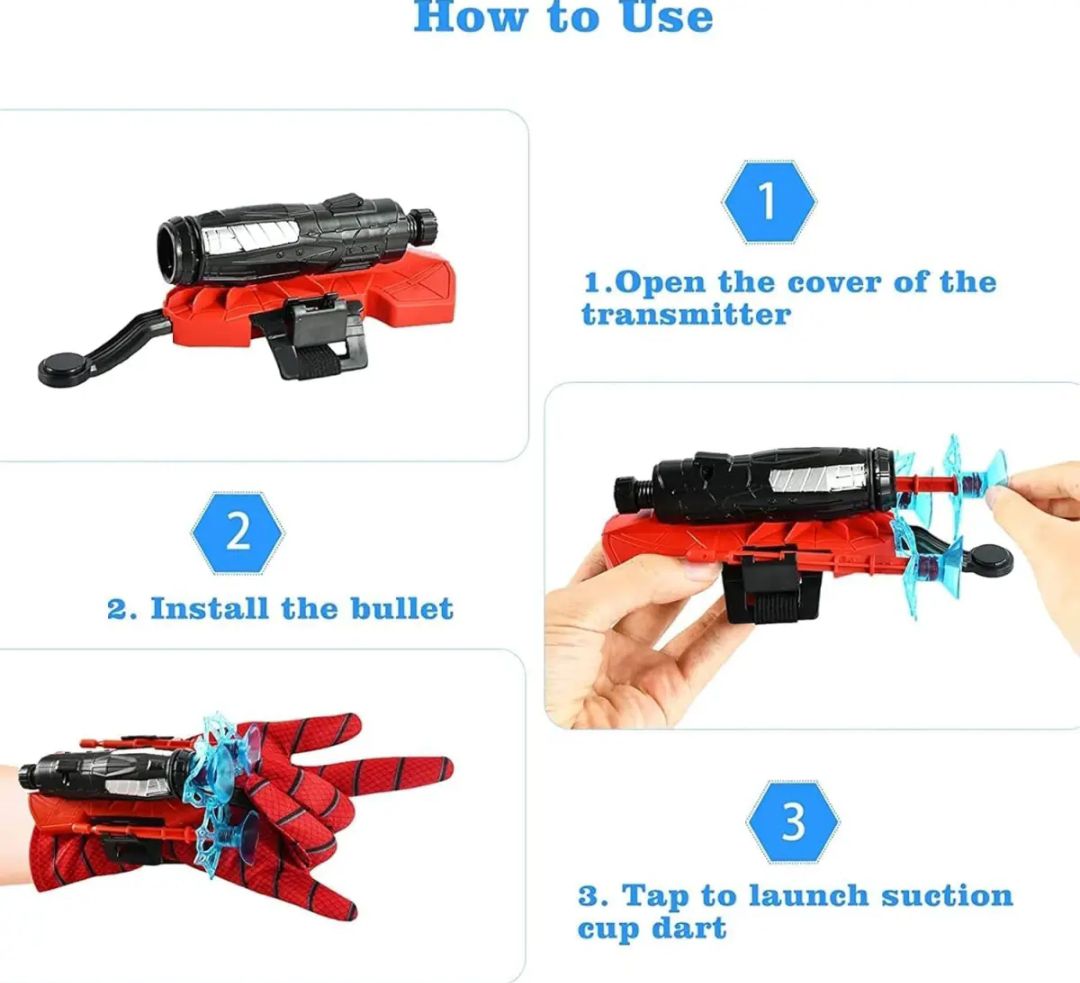 Unleash Spidey's Powers Spiderman Action Toy Figure Web Shooter Set for Heroes