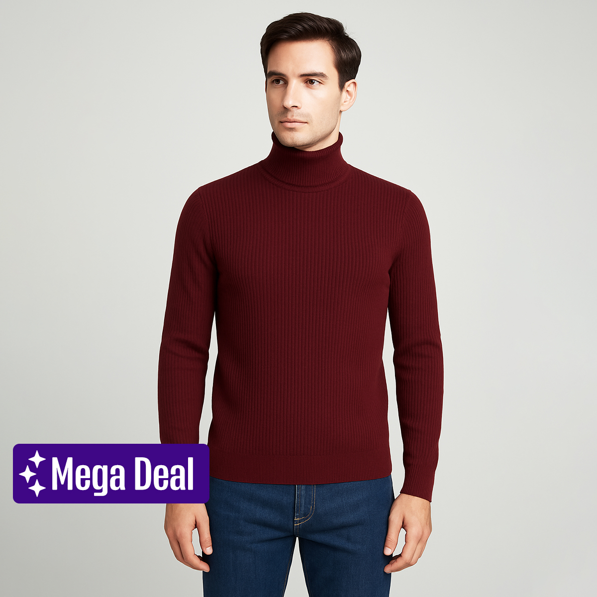 High Neck For Men & Boys Slimfit High Neck For Boys. Winter Long sleeves Turtleneck