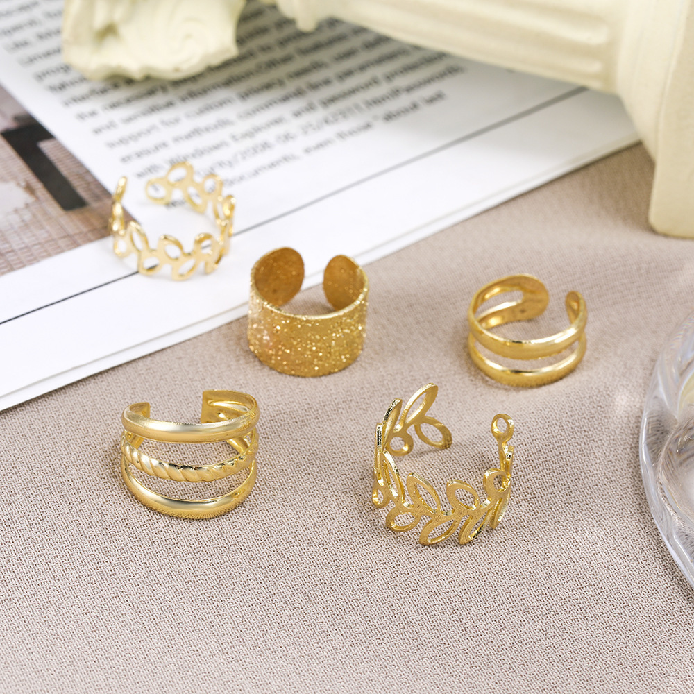 Ear cuff – Non piercing 5Pcs/Set Elegant Colors Leaves Ear Clips for girl & Women's Fashion jewelry