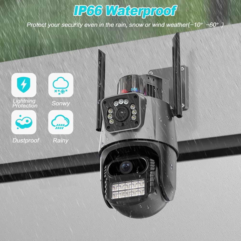 Dual Lens Camera | Wireless Surveillance Cameras | Outdoor Smart Home, Night Vision, CCTV Camara, Digital Zoom, 2MP, 4MP, 6MP and 8MP, 4K Cameras