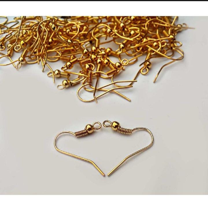 Premium Silver/Golden Earring Hooks – Crafting & Jewellery Making Supplies (50/100 Pcs)