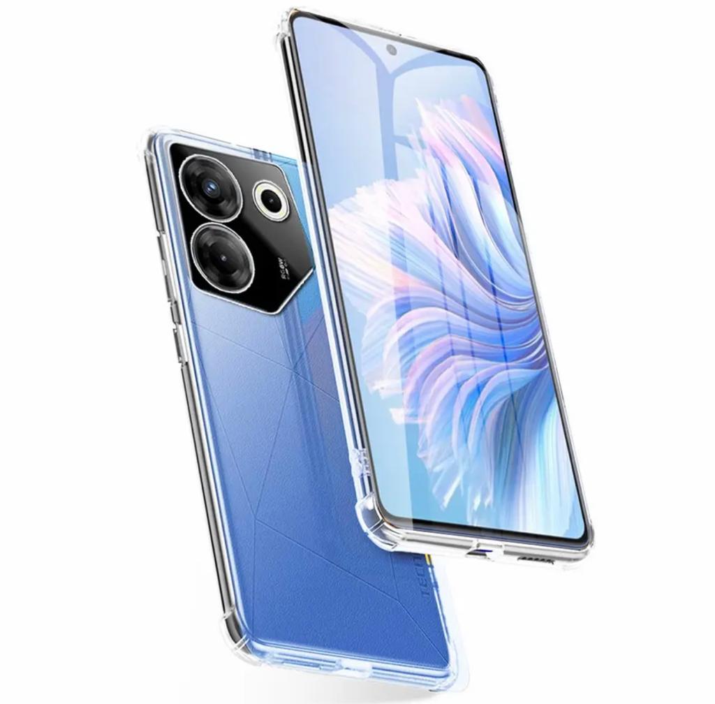Tecno Camon 20 4G Transparent Back Cover Soft TPU Shockproof Slim Protective Case