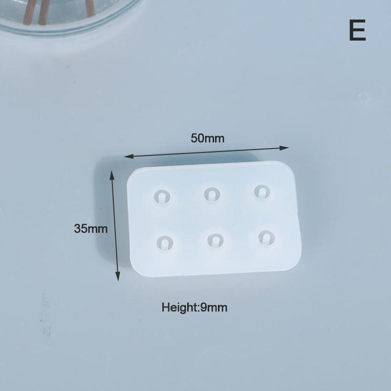 Rectangle Silicone Mould Square Bead Ball 6 Holes DIY Epoxy Jewelry