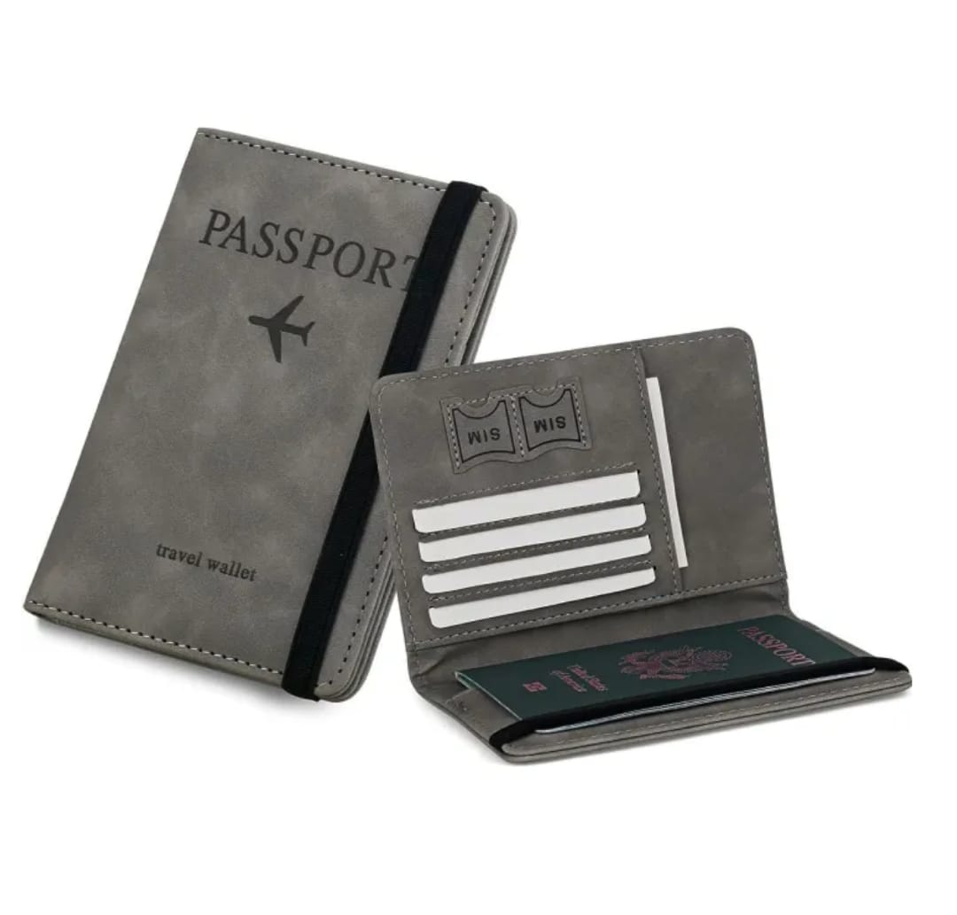 Passport Card Holder Travel Wallet | Portable PU Leather Travel Passport Holder, Credit ID Card Wallet Waterproof, Passport Wallet For Men And Women