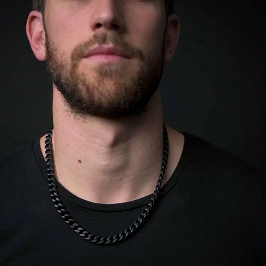 Black Chain 9MM New Arrival Black Big Steel Chain For Men & Woman