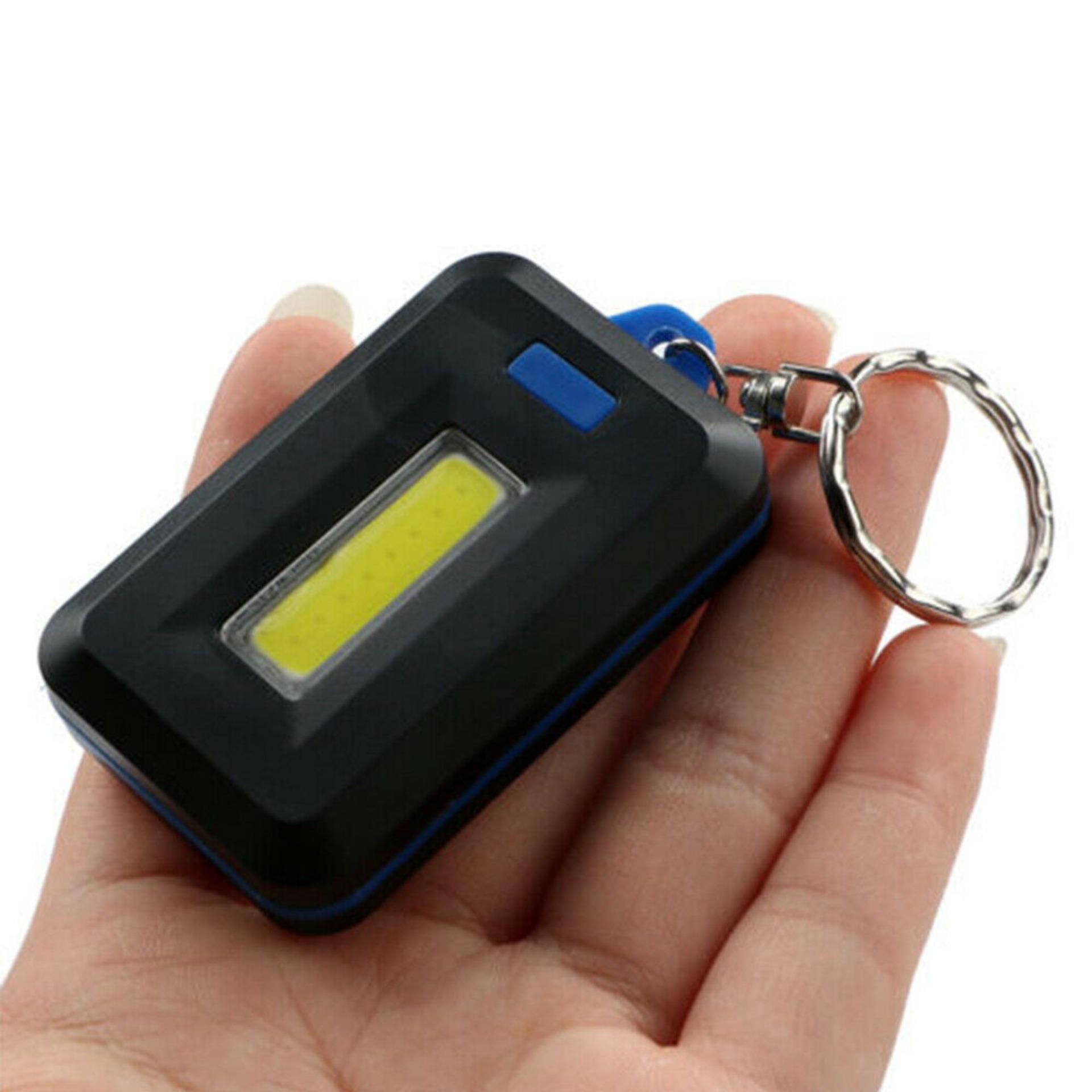 Sport en vakantie Zaklampen COB Mini Keychain Keyring Flashlight 3Mode