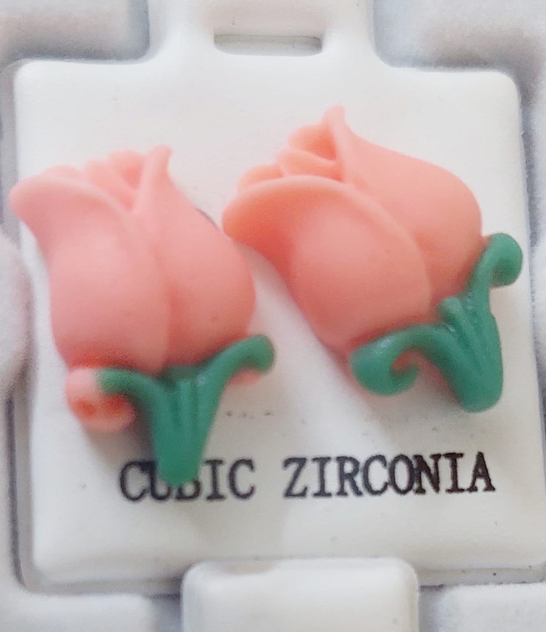 Earrings High Quality Fashion Jewelry Wedding Accessory Studs Back Hanging Enamel Finish Earrings for Bridal Wear, pack of 3 ,Sweet Style Tulip Korean  Latest Trending Fashion Women's Accessory Special Occasions  Trend