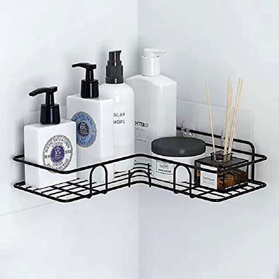 Scaddy Rack shower caddy rack with hanger,adhesive metal wall-mounted storage for ...