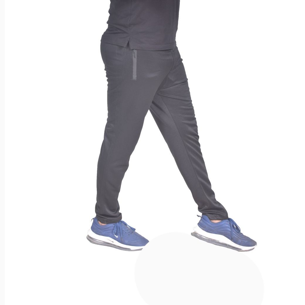 Athlico Men's Tapered Track Trouser | Zip Pocket Sports Pants | Slim Fit Casual Wear