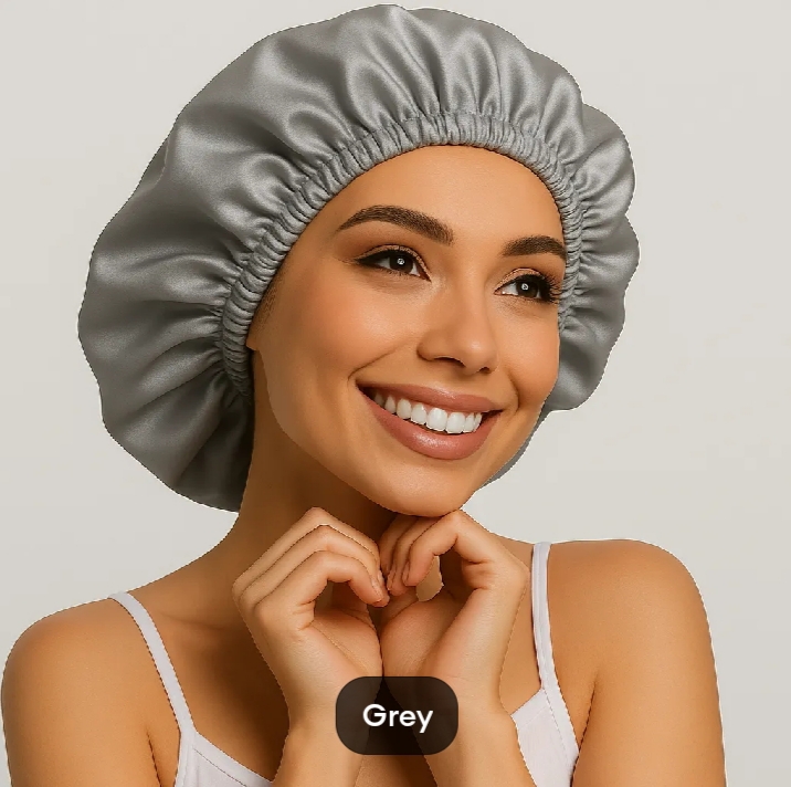 Satin Silk Bonnet for Sleeping - Double layer Soft Silk Cap Adjustable Silk Sleeping Caps .