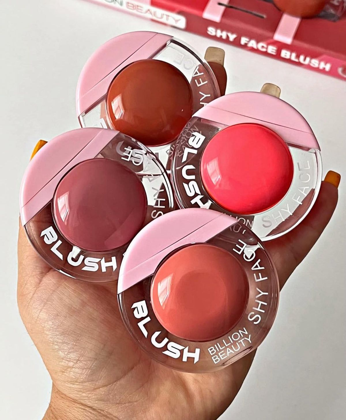 Billion Beauty 4pcs Liquid Blush Set | Dewy Glow, Long-Lasting Tint & Ultra-Blendable Cream Blusher Collection