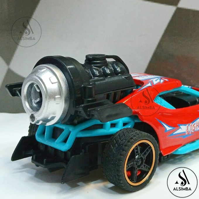 Super Speed Racing Rock Monster Smoke Spray Function Pull Back Diecast Metal Model Car For Kids Size 5 Inches
