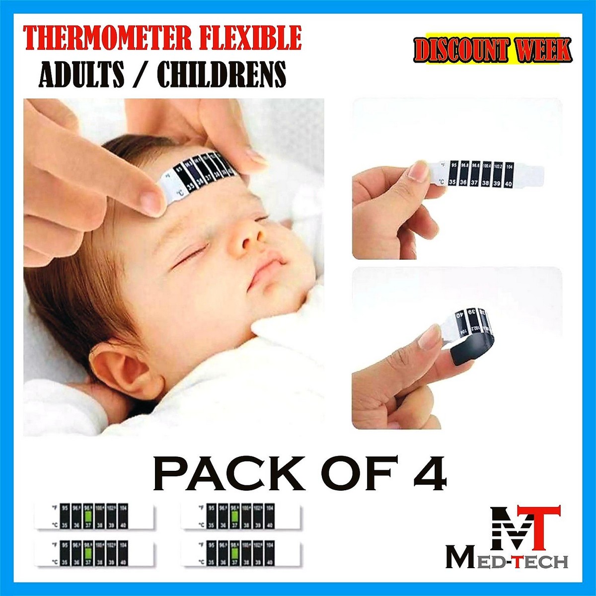 Thermometer flexible for Childrens / Adults (Pack of 4)
