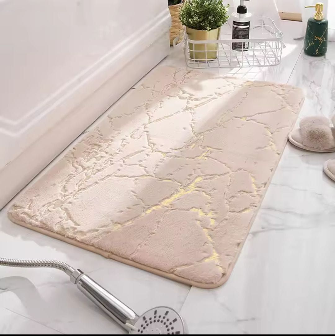 Memory Foam Bath Mat Cobblestone Bathroom Rugs Super Water Absorbent Bath Mats for Bathroom Machine Washable Bath Rugs 40X60CM