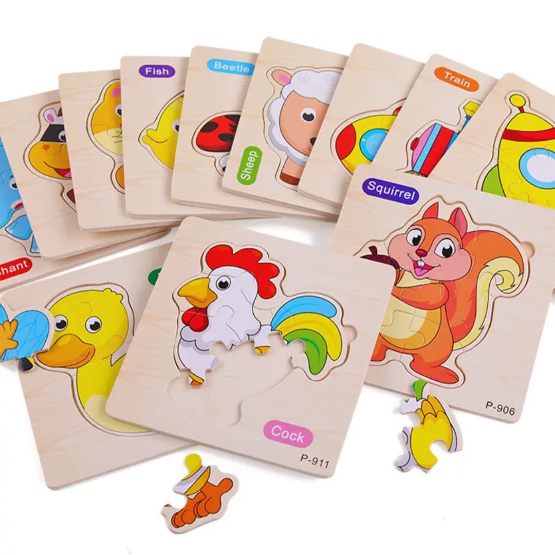 Wooden Jigsaw Puzzle - Puzzles For Kids - Jigsaw Puzzle - Puzzle - Toy - 3d puzzle - Wooden Puzzles For Kids - Activity Toys For Kids - 3D Wooden Jigsaw Puzzles For Child's Development - Early Leaarning Educational Toys - Best Gift For Toddlers Puzzle Toy