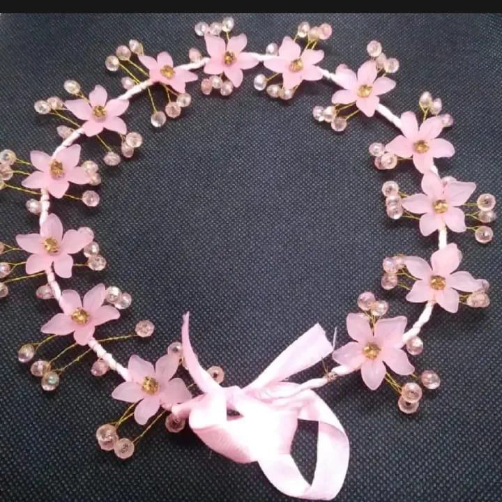New Fashion Flower Headband With Ribbon Wearth Wedding Party ladies Girls Garlands Floral Crown Rhinestone Hairband