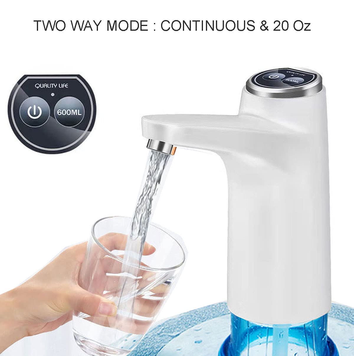 Wireless Automatic Electric Water Dispenser USB Rechargeable Pump Water ...