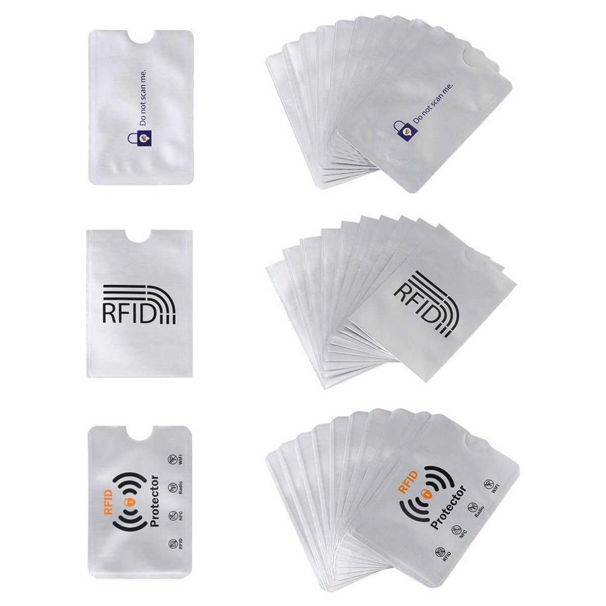 10Pcs Smart Prevent Scanning Aluminium Anti Theft Cards Protector ...