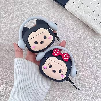 High Quality Premium Soft Silicone Printing Case Compatible for 𐤠irpods Pro 1 & 2 Case With Hook