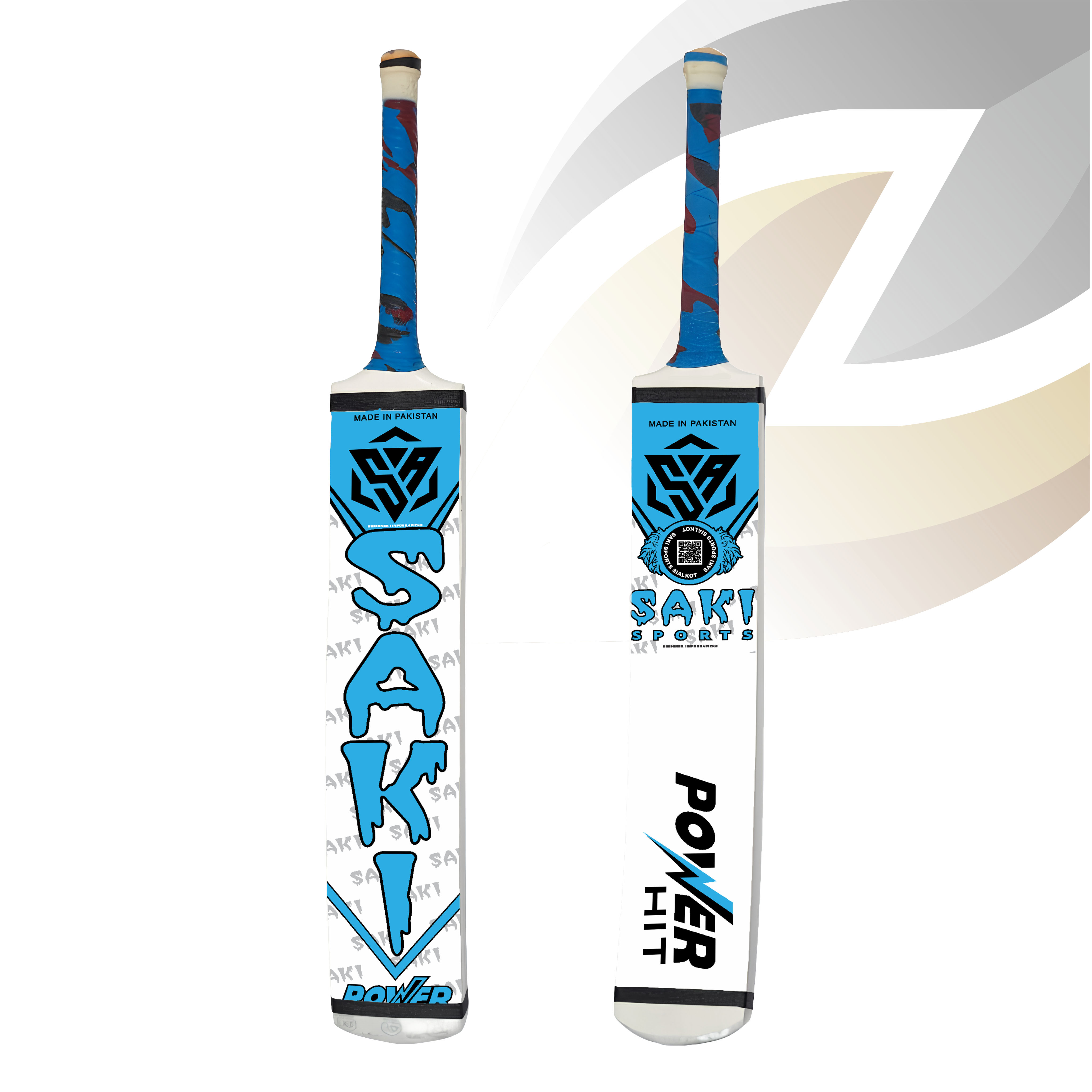 Saki Sports Cricket Bat with New Stickers  Durable Full Size Bat for Power Hitting  Halfcan handle