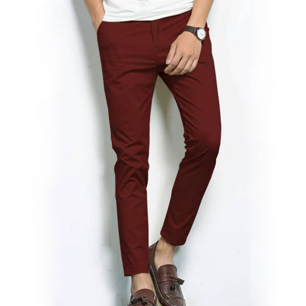 Cotton Jeans Pants for Boys New Fashion Maroon Color