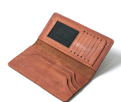 MODVESTE Handmade camel brown Mini Leather Wallet For Men High Quality Leather Wallets