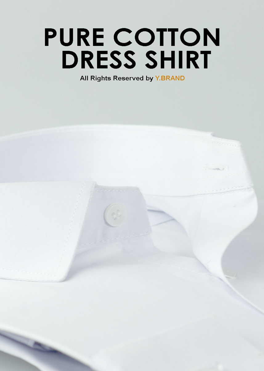 Cut Range White Slim Fit Formal Dress Shirt For Men AFS-1003