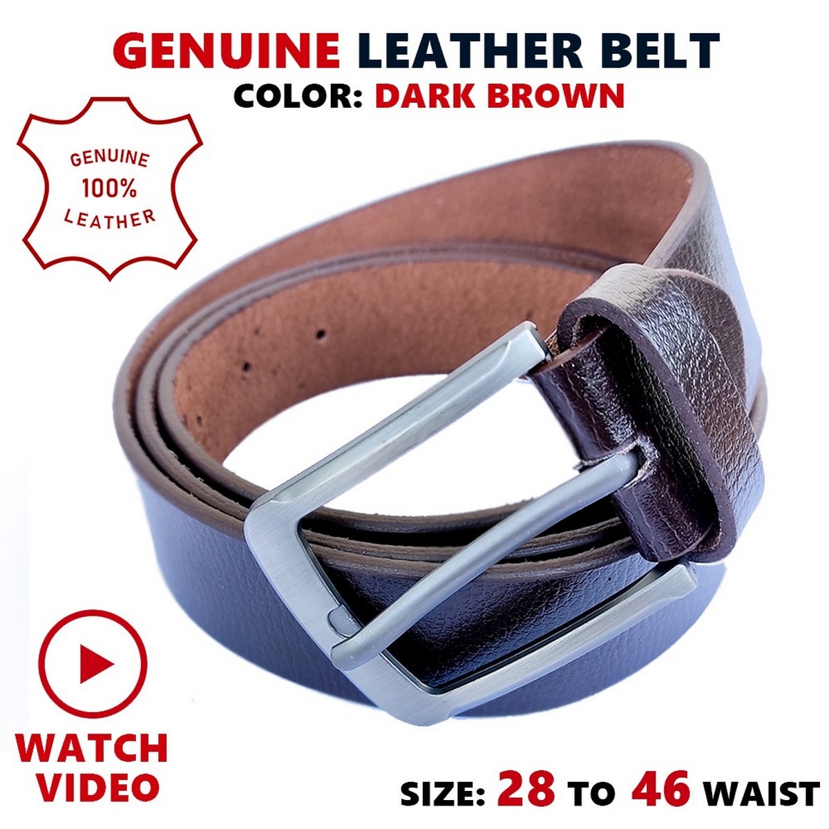 Industry No. 1 Women’s Genuine Cowhide Belt Size 23 www