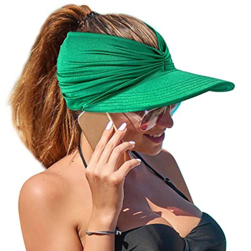 Women Sun Visor Sun Hat Women Anti-ultraviolet Elastic Hollow Top Cap  Outdoor Quick-drying Sun Hats Summer Hat Girl