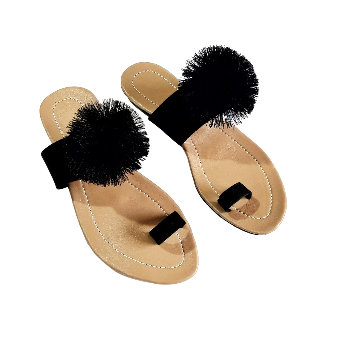 Aneesa Collections Flat Sandals for Women with Cotton Material and Comfortable Sole