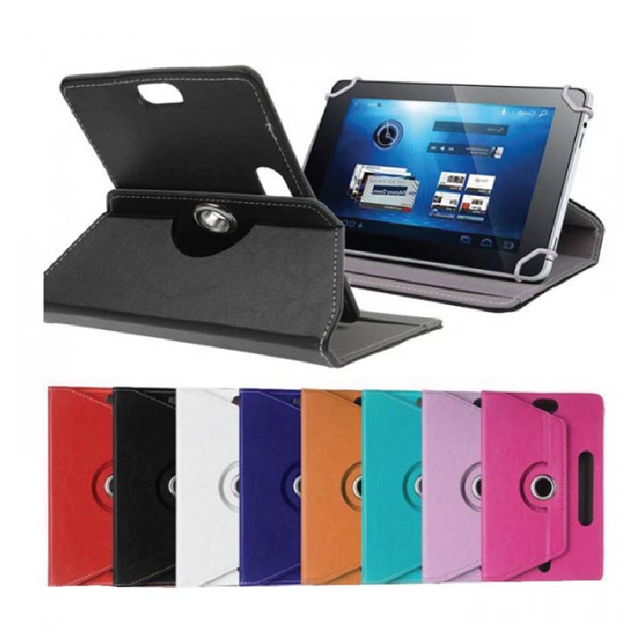 7 / 8  / 10 Universal Leather 360 Rotation Tablet Book Cover For pad And Android Tab